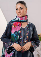 Motifz Classics Printed Lawn 3 Piece Unstitched Suit MT25CV3 D-02